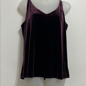 Burgundy velvet cami